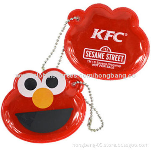 PVC Reflection Keychain, OEM Orders Welcomed